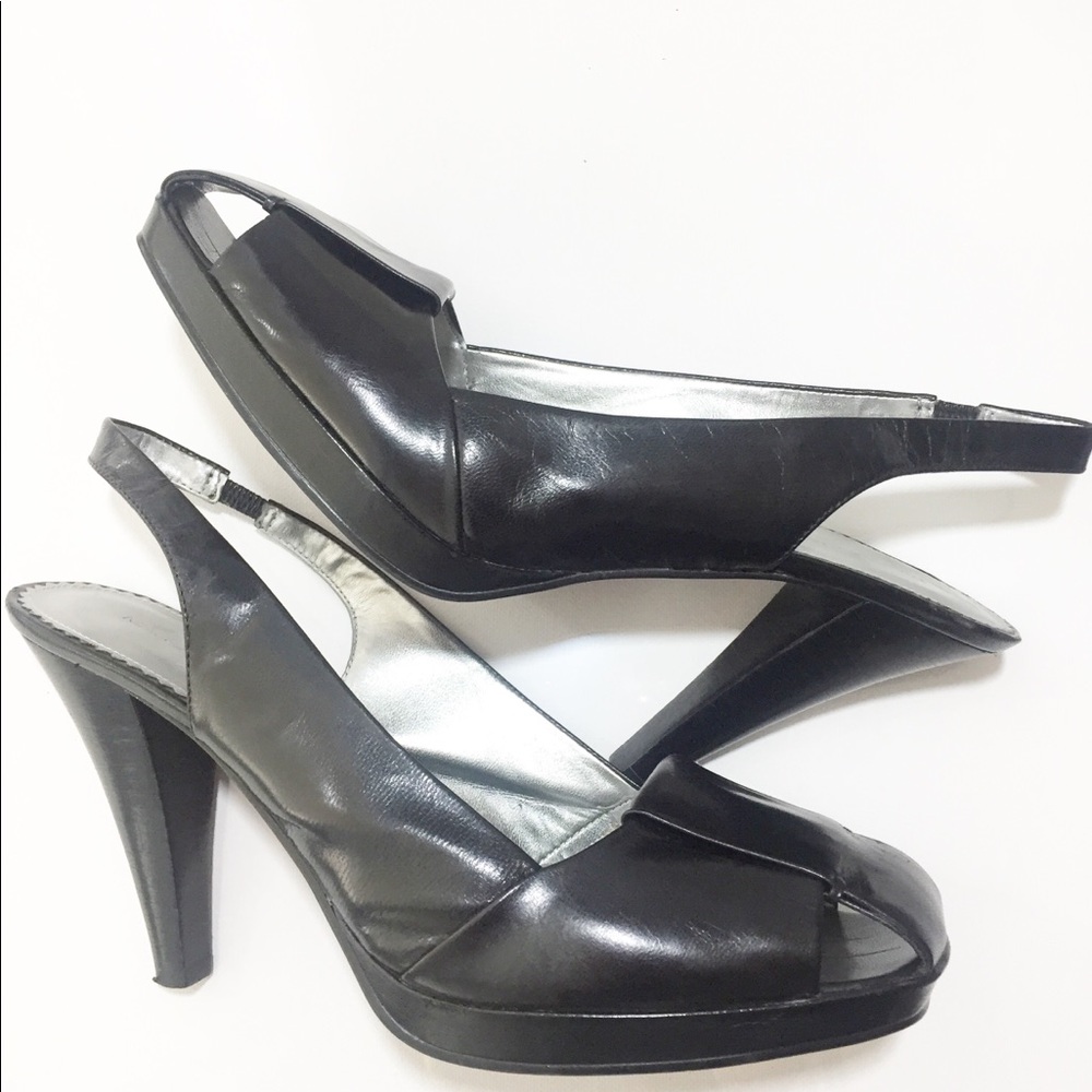 Marc Fisher Black Slingback Pumps